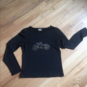 EUC vintage Embellished Motorcycle Shirt